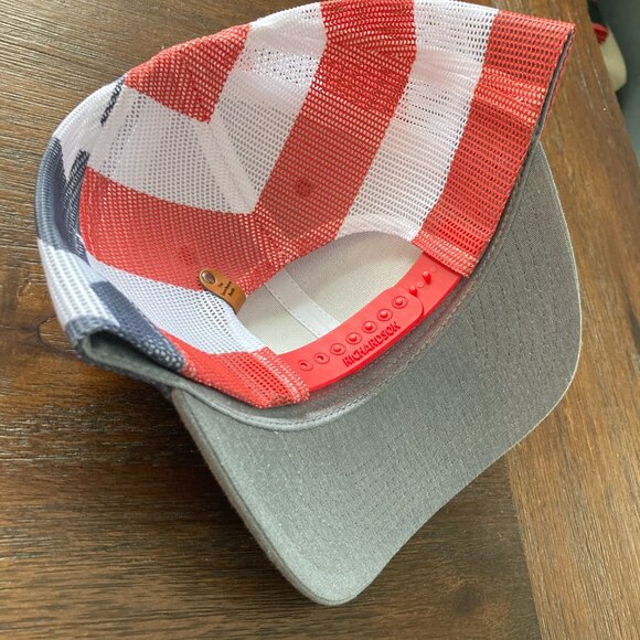 Life, Liberty, And The Pursuit of Happiness Soundwave Gray/Patriotic Trucker Hat - Picture 5 of 5